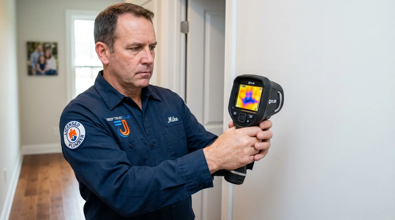 Thermal imaging leak detection by Johns Plumbing LLC in Fallston